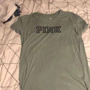 PINK t-shirt, forest green, medium